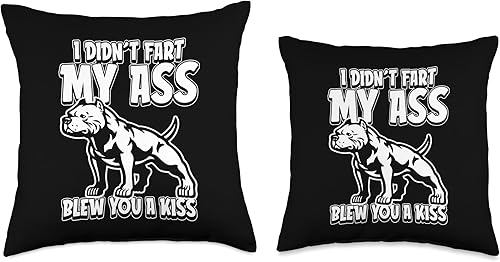 Miniatura 3 de American Bully Gifts & Accessories American Bully Dog Pet I Didnt Fart My Butt Blew You A Kiss - Almohada de 18 x 18 pulgadas, multicolor