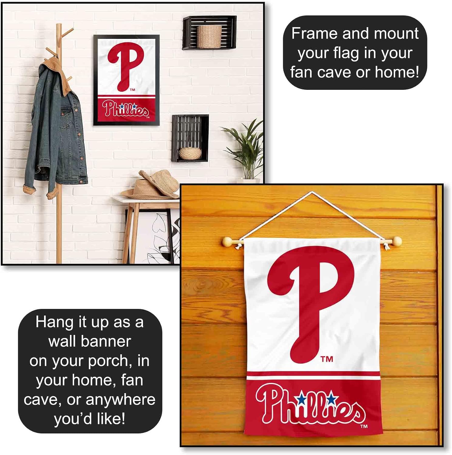 Philadelphia Phillies Double Sided Garden Flag