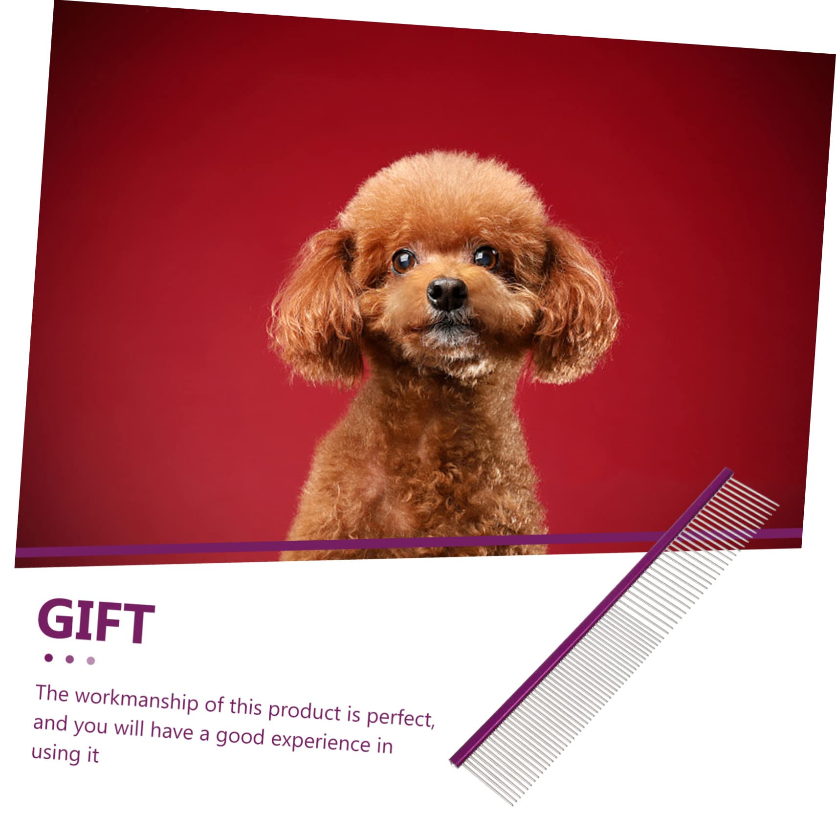 Happyyami Multi-function Pet Grooming Comb Dog Supplies Cat Hair Comb Wear-resistant Smooth Edges Non-slip Design for Daily Use