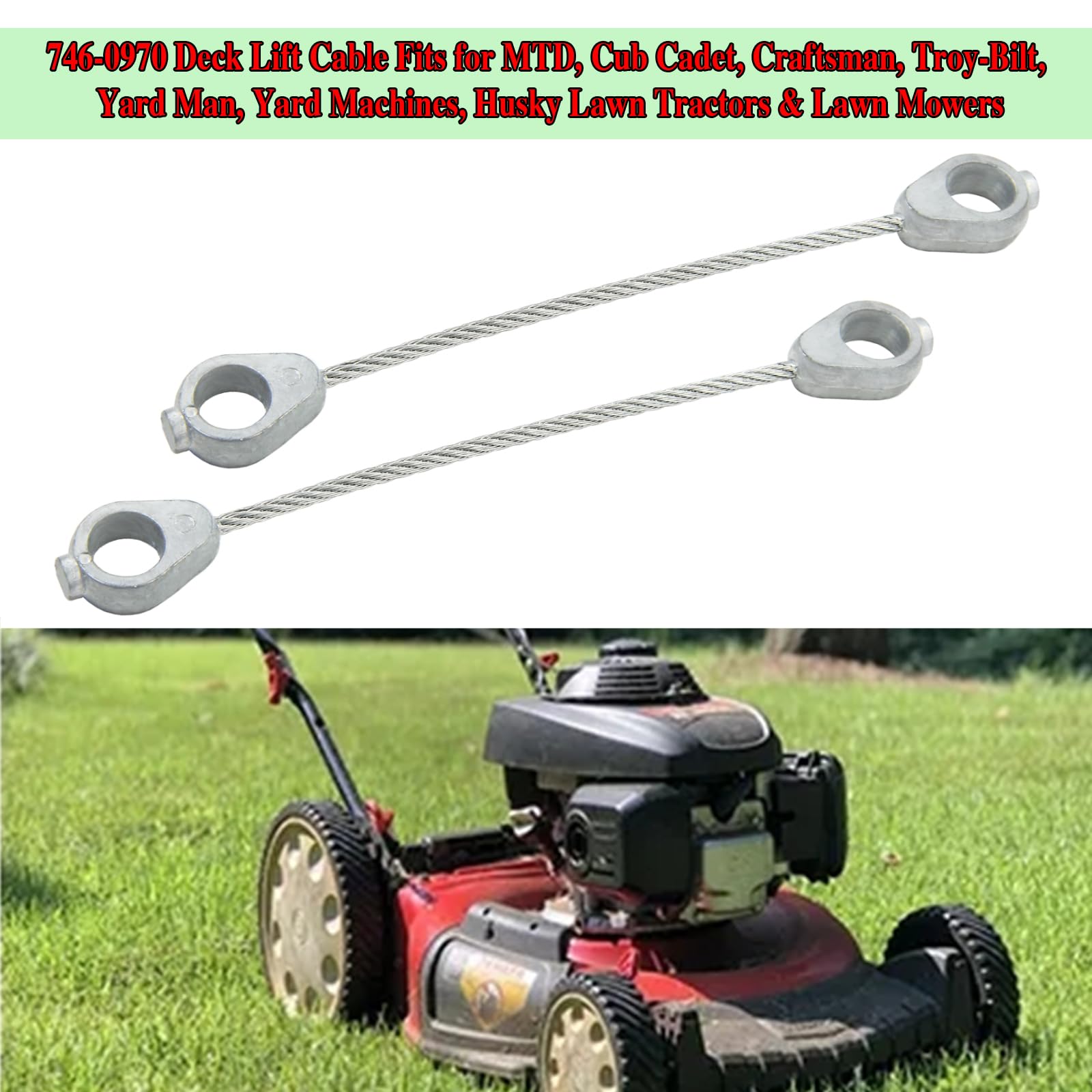 Amazon.com : Wanotine 746-0970 Deck Lift Cable for MTD Cub Cadet