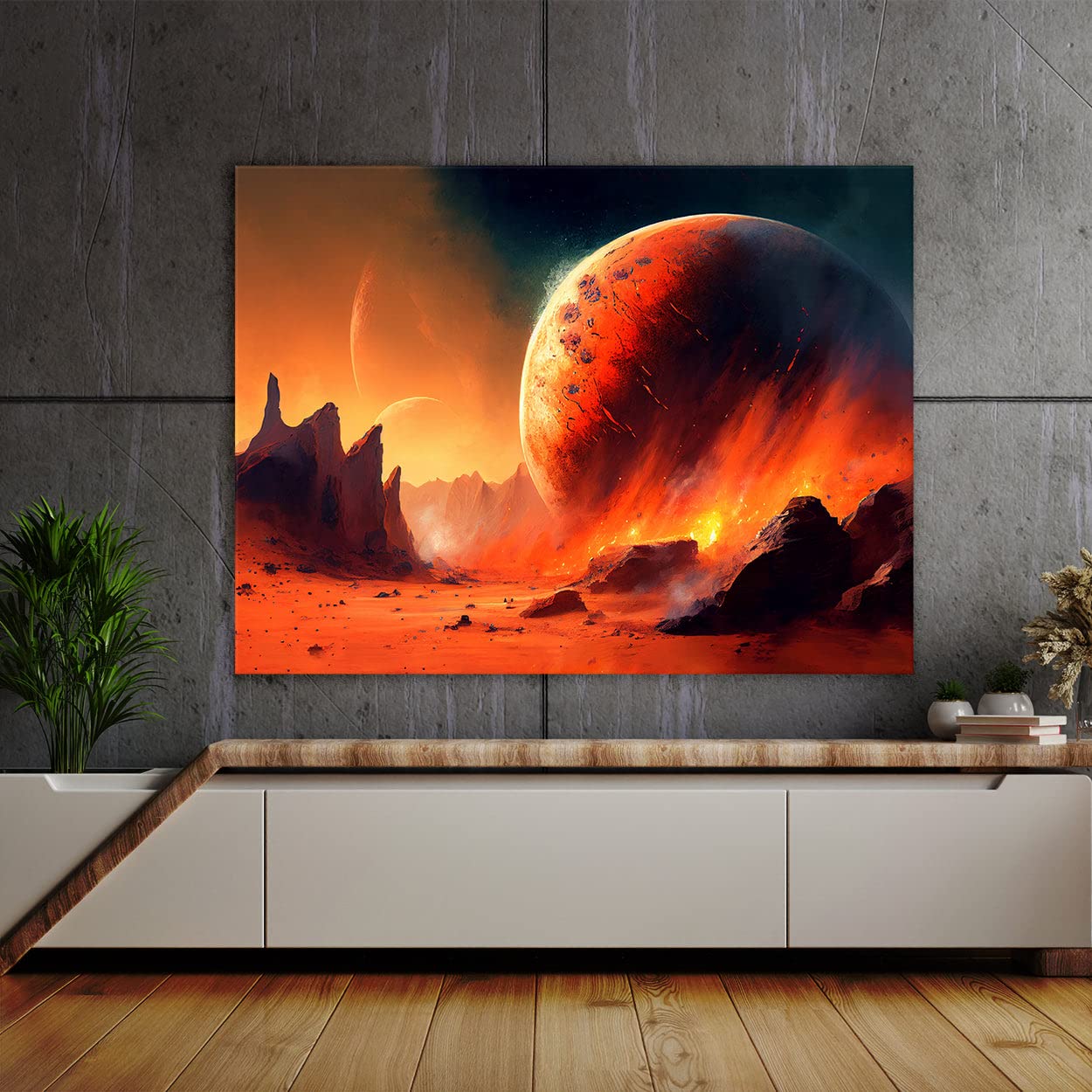 Amazon.com: Sense Canvas Mars Planet 4 Canvas Art - Home Decor