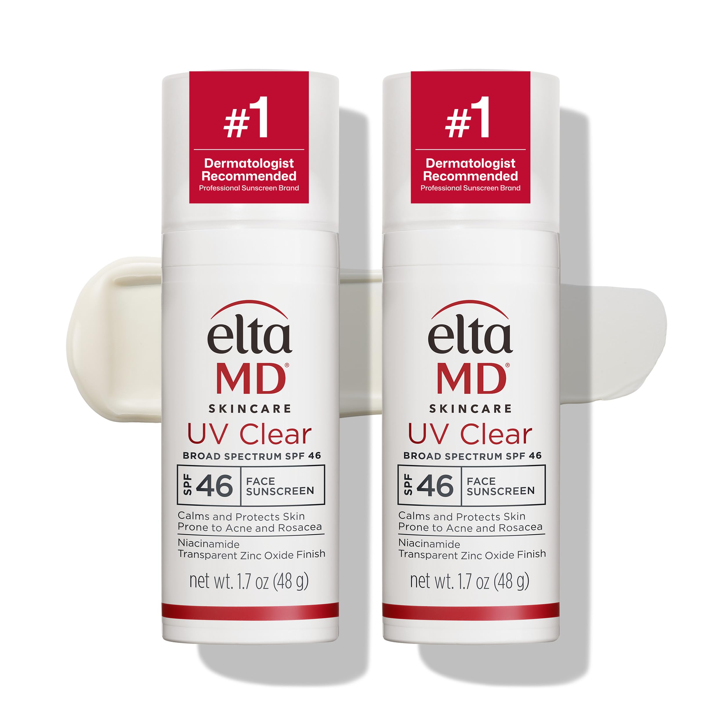 EltaMD UV Clear Face Sunscreen with Zinc Oxide, Oil-Free, SPF 46 and SPF 50