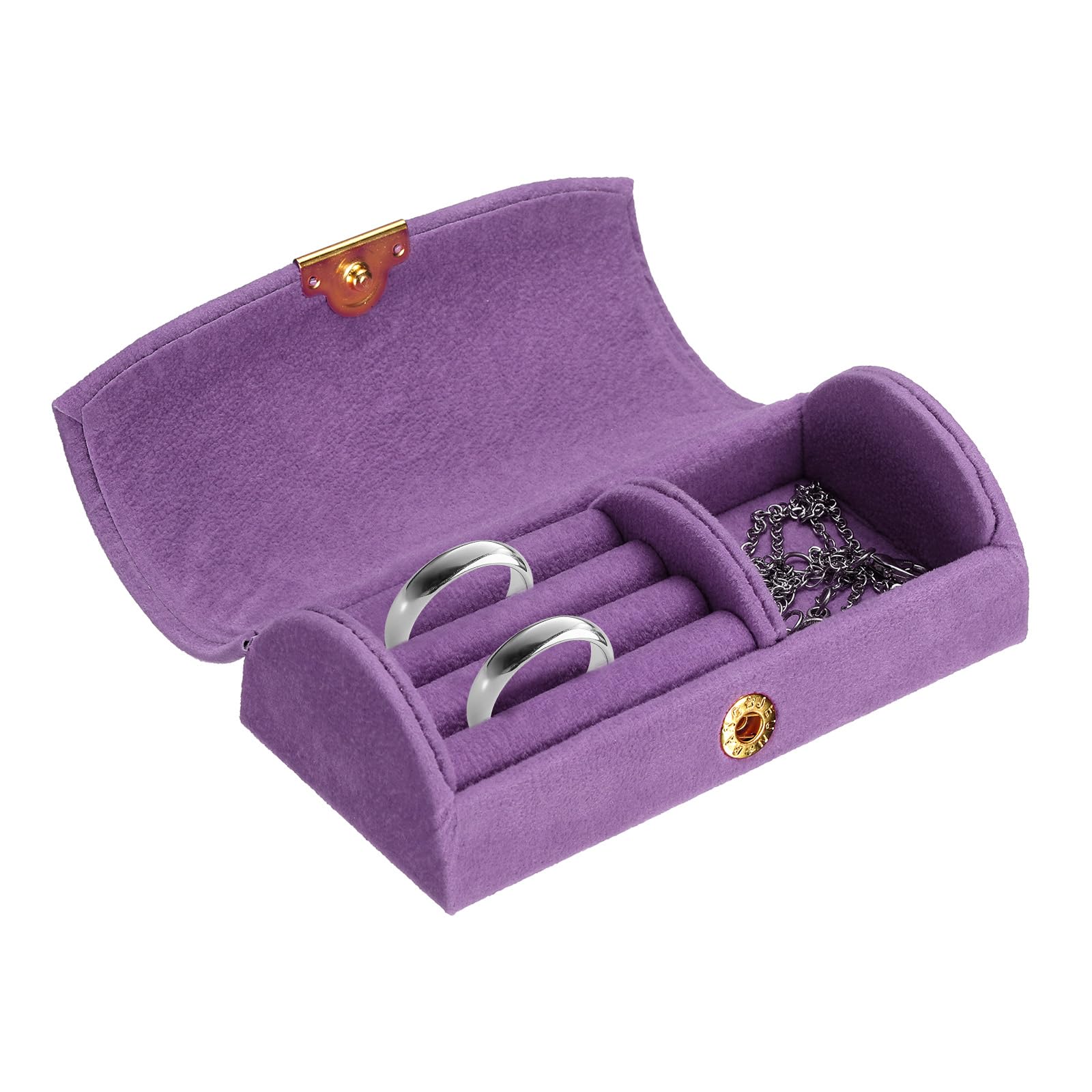 Boîte à bijoux de voyage violette, rangement pour filles et femmes
