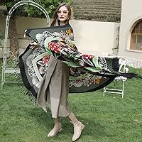 Vista 231 de DANA XU Manta de pashmina extragrande 100% de lana merina, bufanda de viaje, bufanda de cachemira para mujer, otoño e invierno, chal de gran