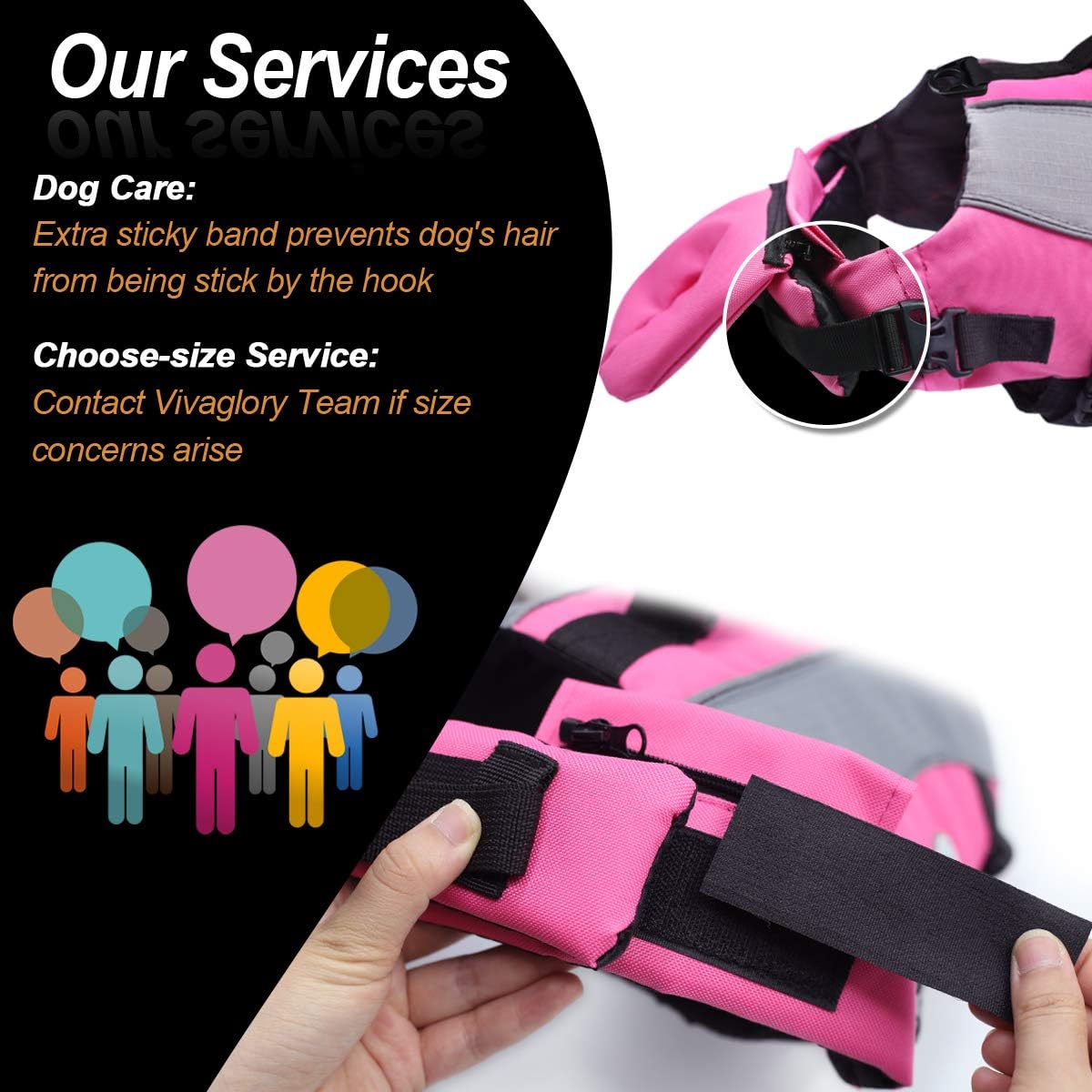 Vivaglory dog life jackets with extra padding pet safety vest for dogs lifesaver preserver Clearance