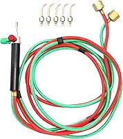 Maçarico de Soldagem a Gás com Pontas Intercambiáveis Ferramenta Corte e à Bronze Compatível Múltiplos Gases para Reparo Joias Artesanato Trabalhos em Metal