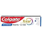 Colgate Total Active Prevention Travel Toothpaste, Whitening Toothpaste with Fluoride, Antibacterial, Mint, Clinically Proven Gum Health, Travel Size 1.4 oz