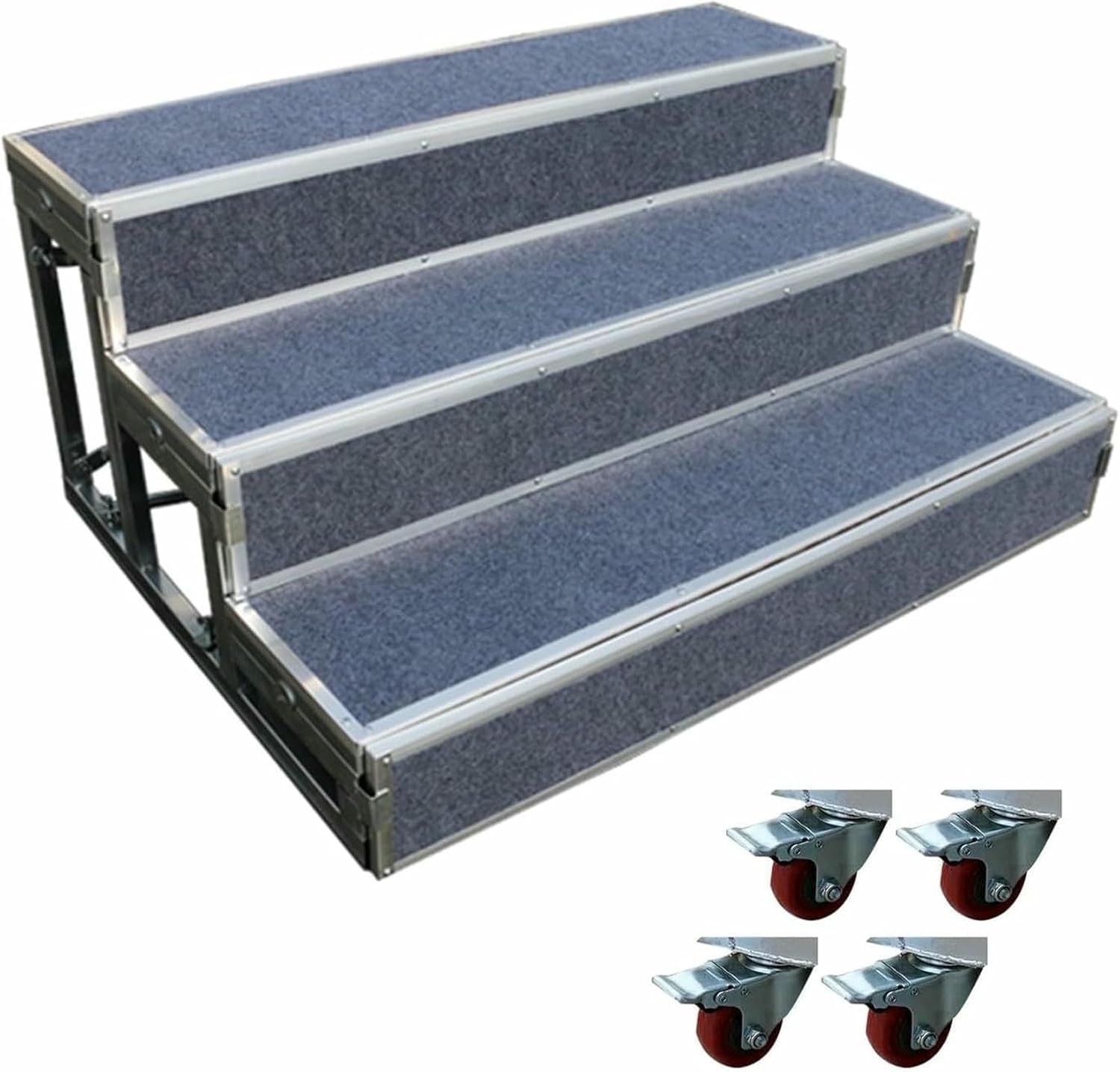 Heavy-Duty Choir Steps for Events, Choral Music Staircase for Concerts Speaking, Easy-to-Assemble Portable Choral Risers Choir Stairs Platform