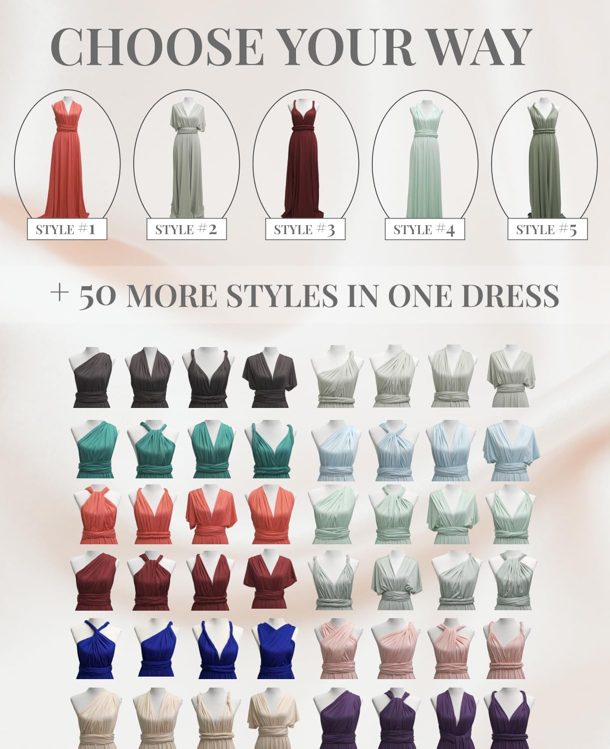 Infinity Dresses for Bridesmaids - Maternity & Christmas Dress - Bridesmaid Dress for Wedding - Image 5