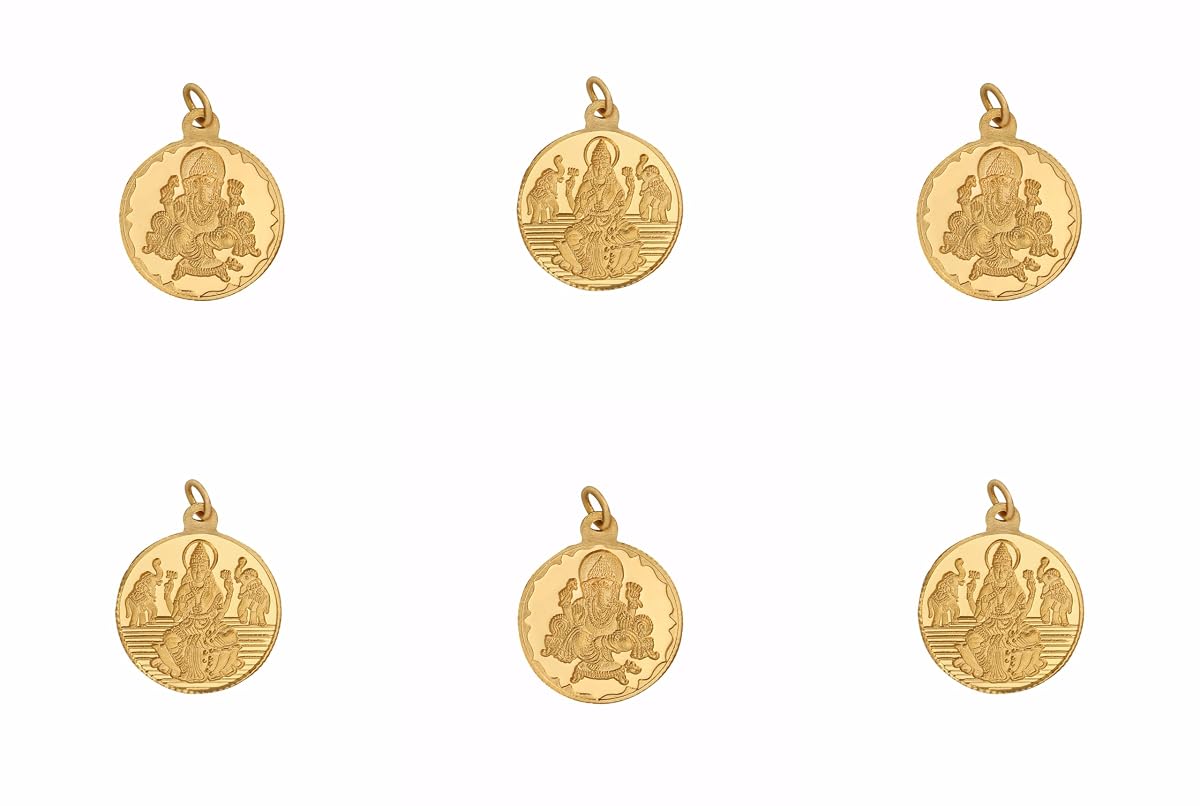 Bangalore Refinery 24k (999) 12gms (2gx3pcs Ganesh and 2gx3pcs Lakshmi) Gold