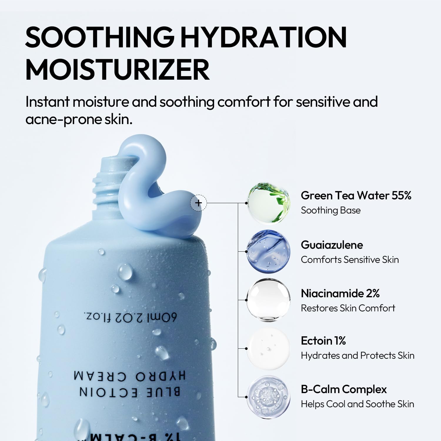 LAYERLAB Blue Ectoin Hydro Cream Face Moisturizer for Dry, Sensitive Skin
