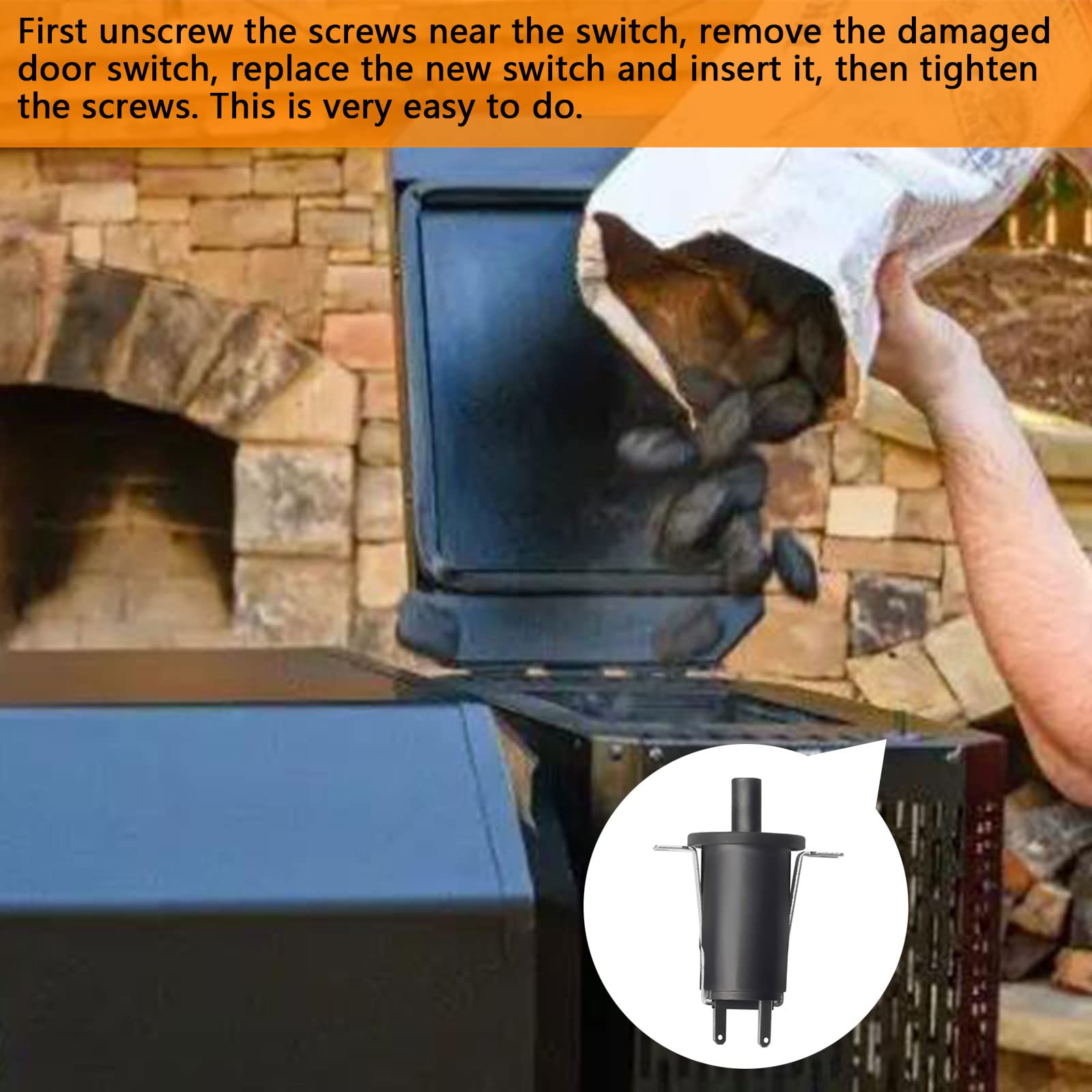 kingsea Hopper Lid/Door Switch Replacement Kit Part compatible with Masterbuilt Gravity Series 560/800/1050 XL & Digital Charcoal Grill + Smokers,2packs