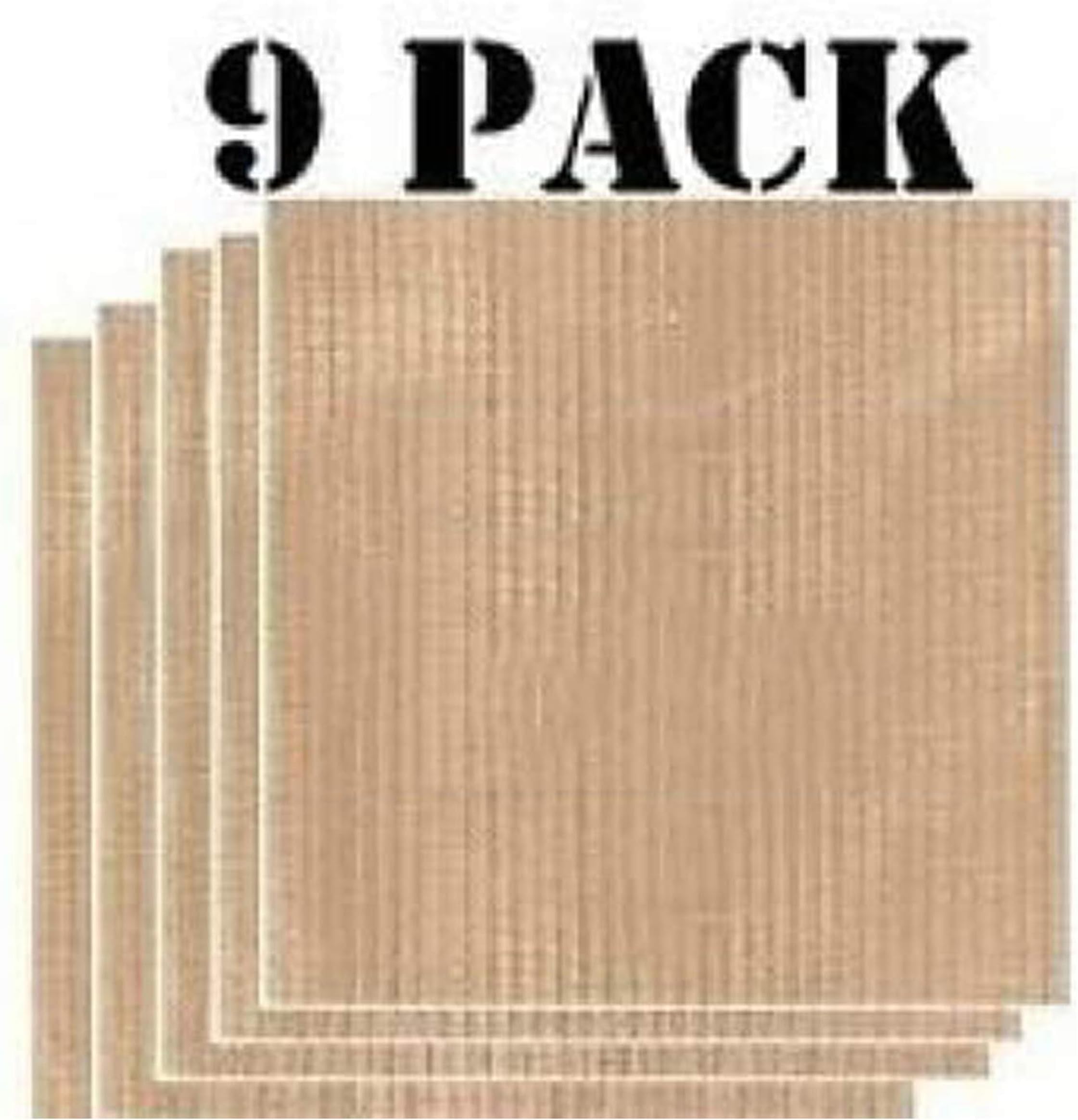 Superior 9 Pack Super Non-stick, Dupont Teflon Re-usable Food Dehydrator Sheets for Excalibur 2500, 2900, 3500, 3900 or 3926t. Sheet Measures 14 X 14 Fits Excalibur 5 and 9 Trays. by Globalis