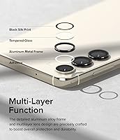 Vista 7 de Ringke Fusion Case Compatible with Samsung Galaxy S23 [Matte Clear] + Camera Lens Frame Glass Compatible with Samsung Galaxy S23