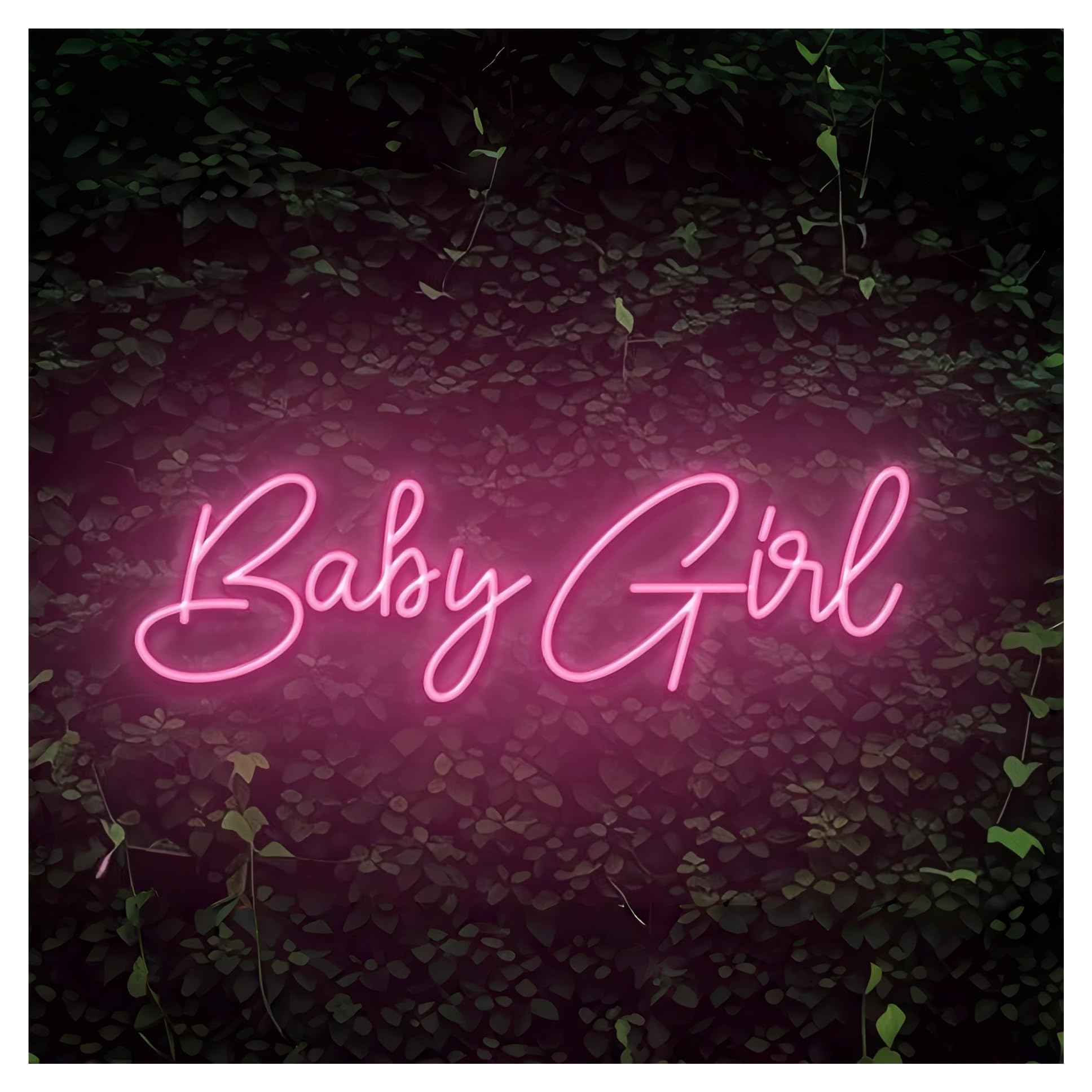 RONGCH Hanging Art Signs Baby Girl Neon Sign Nursery Room Dorm Beauty Salon Home Wall Decor Party Bar Storefront Window Display Business Entrance 50cm