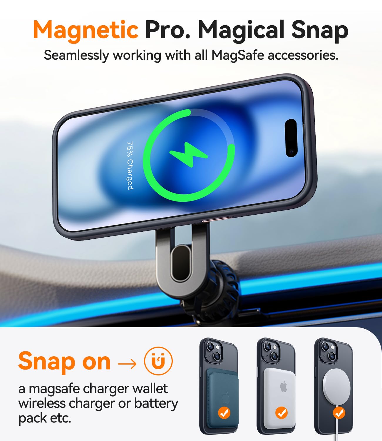 CANSHN Cover Magnetica Opaca per iPhone 15, [Compatibile con MagSafe] Custodia Traslucida Opaca Protettiva Sottile Antiurto - Nero