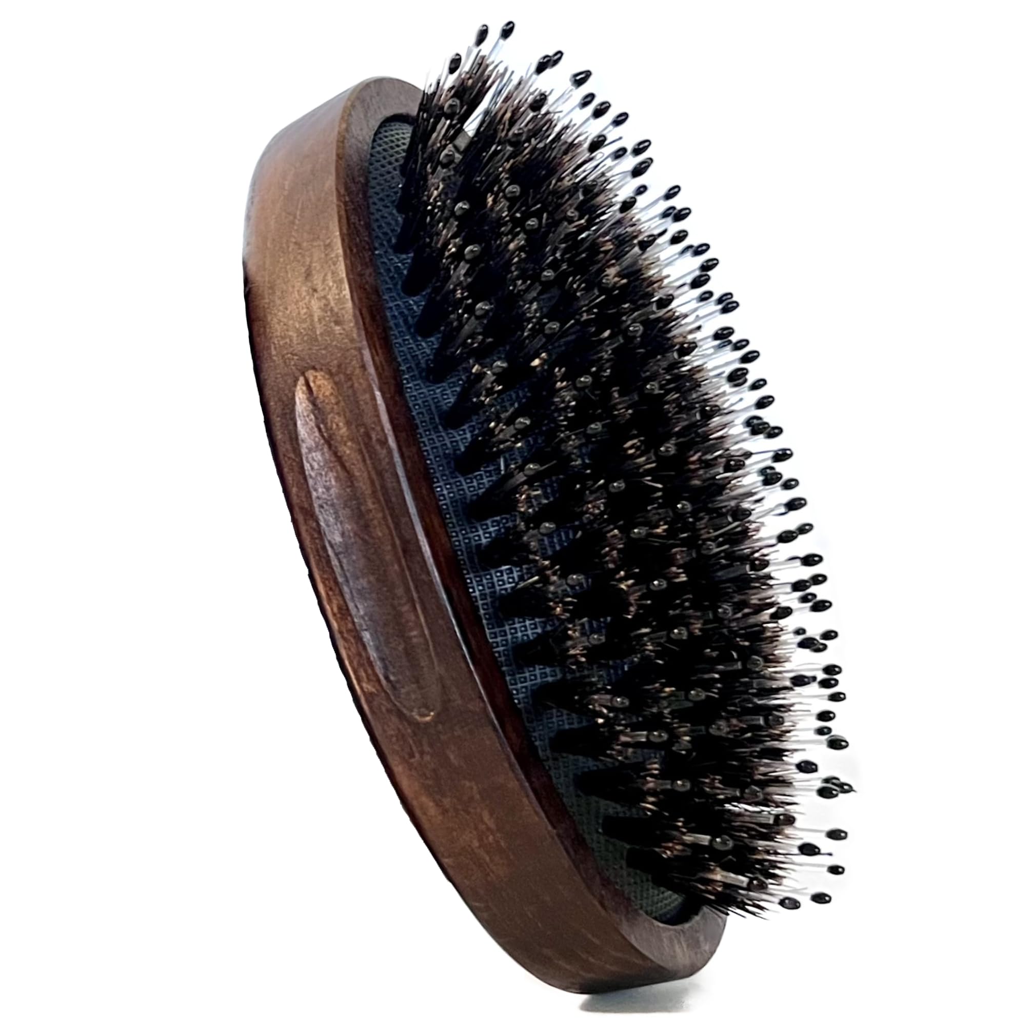 Haar- und Bartbürste für Herren, Vintage-/Handflächenbürste mit steifen und weichen Borsten für alle Haartypen, perfekt für Reisen, tolles Geschenk