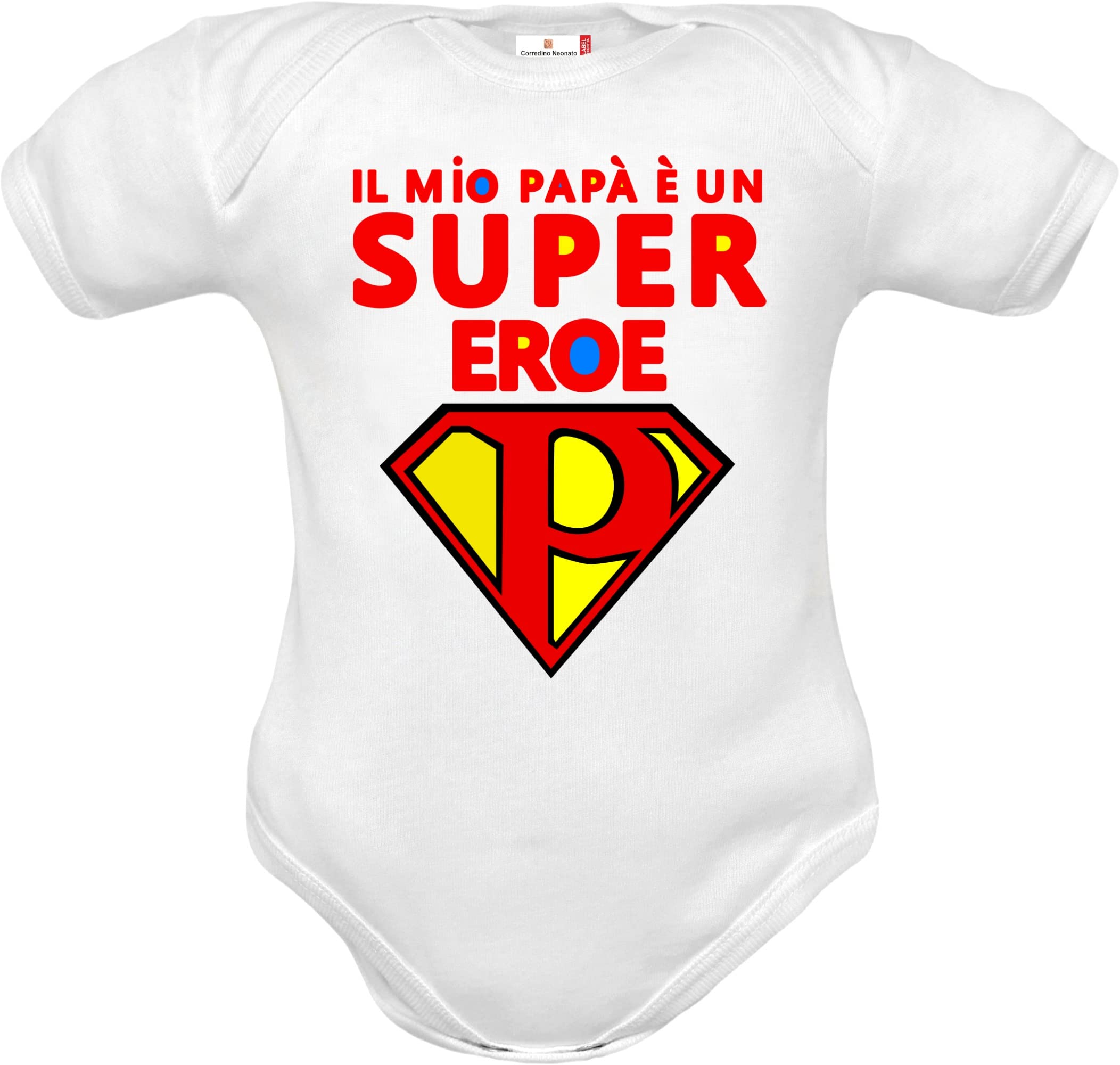 body neonato frase dedica per papà, ideale come regalo nascita, compleanno e festa del papà
