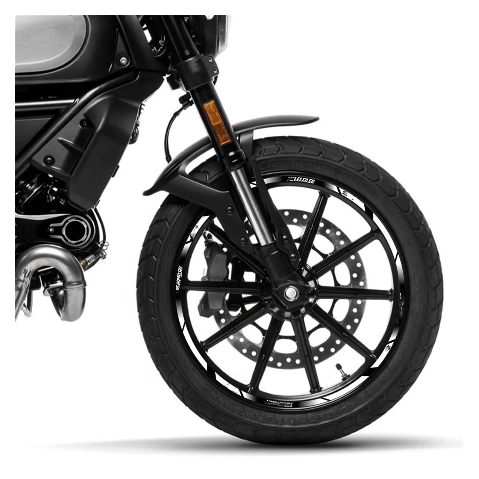 Motorrad Rad Aufkleber Rim Streifen Decals FÜR D&UCATI FÜR Scrambler 800 1100 Zubehör(Gold)