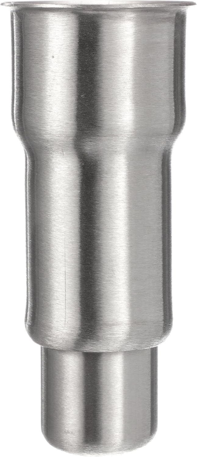 Component Hardware 2" OD x 6" H Stainless Steel Flared Top Equipment Leg with Adjustable Round Toe for Weld Application