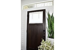 Small Front Door Curtain Washable (25"w x 20"L Bright White)