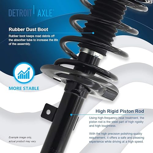 Miniatura 249 de Detroit Axle - Puntal delantero para Hyundai Sonata 2012-2014 2012-2015 Kia Optima, puntal lateral izquierdo con montaje de resorte helicoidal 2013