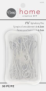 Dritz Home 44009 Upholstery Pins, 2-1/2-Inch 30-Piece, Nickel