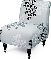 Vista 23 de Funda para silla sin brazos, elástica, de elastano, extraíble, jacquard, antideslizante, para silla de acento sin brazos, protector de muebles