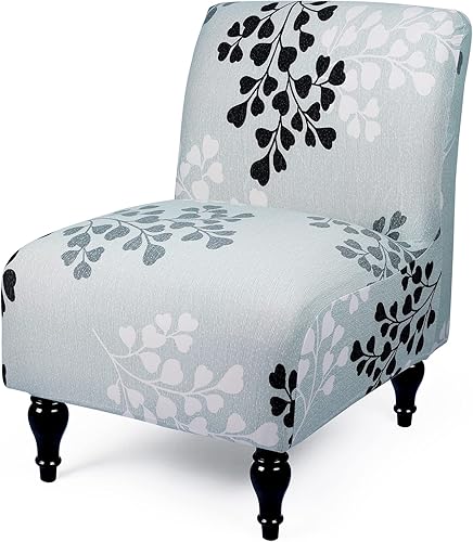 Iauddy Funda para silla sin brazos, tela elástica de elastano extraíble, antideslizante, para silla de acento sin brazos, protector de muebles para