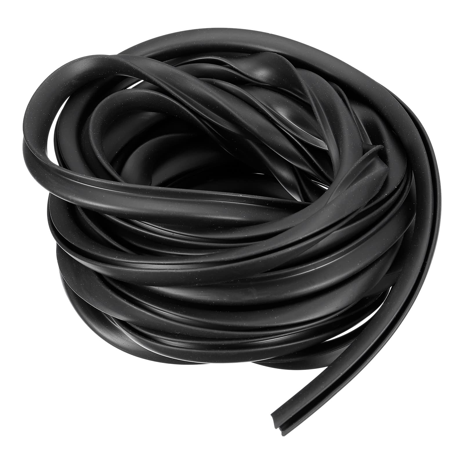 uxcell U Channel Edge Trim, 13.1ft Length Rubber Guard Seal Strip Edge Protector Fit for 3-4mm Edge, (5/16" W x 25/64" H) Black