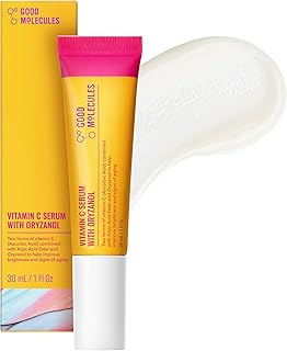 Good Molecules Vitamin C Serum with Oryzanol - Face Serum to Promote Even Skin Tone, Anti-Aging, and Brightening - Skin Care for Face