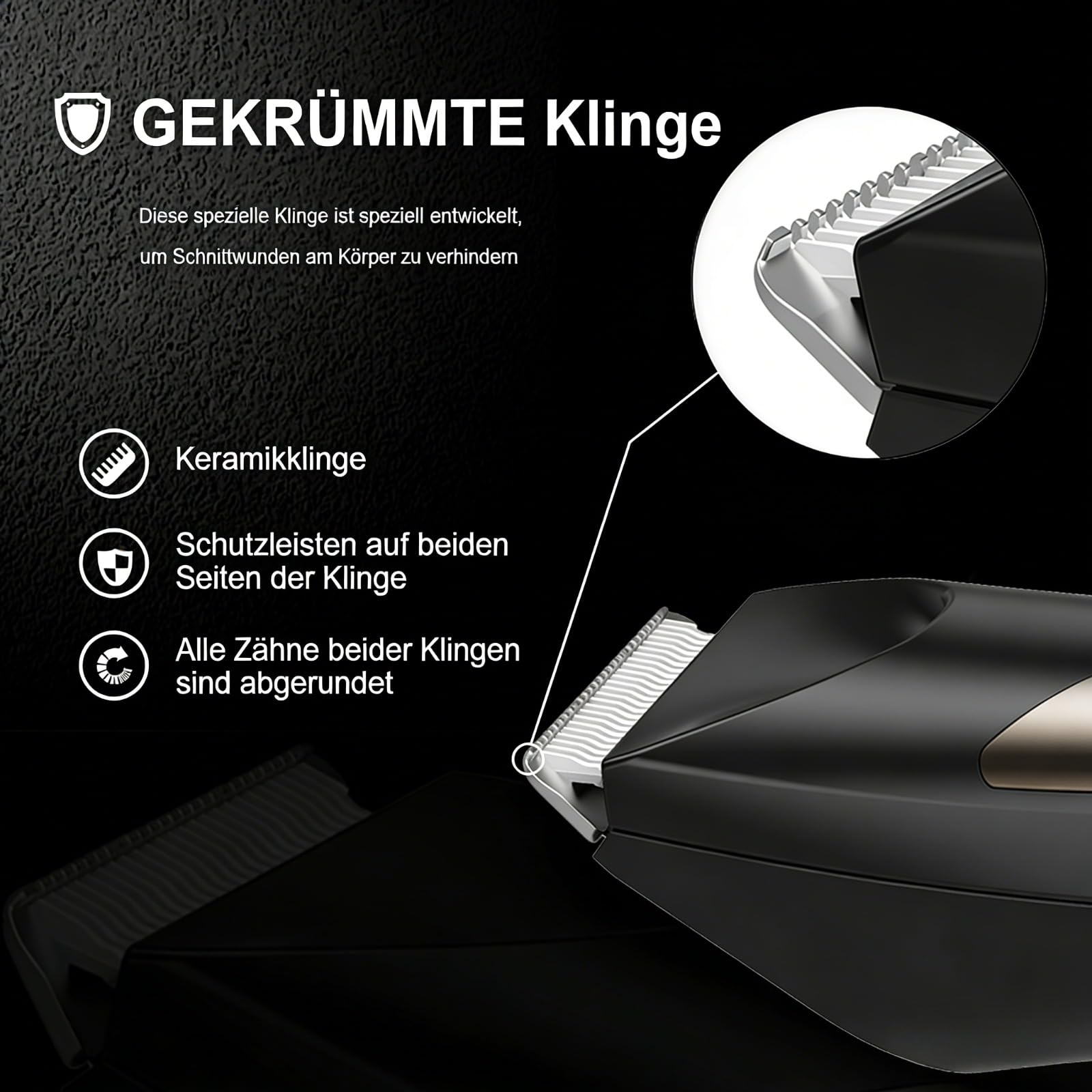 Trimsafe Body Hair Trimmer - Intimrasierer für Männer mit LED-Licht, sanfter Körperrasierer für empfindliche Haut (1 Stück)