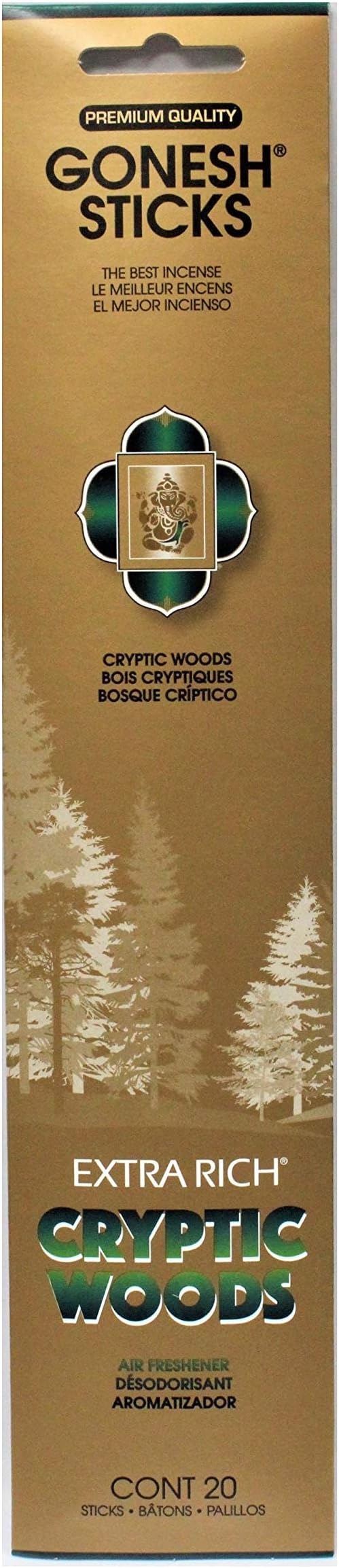 Indian Handicrafts Gonesh Stick Cryptic Woods (Set of 8) incenses, Multi