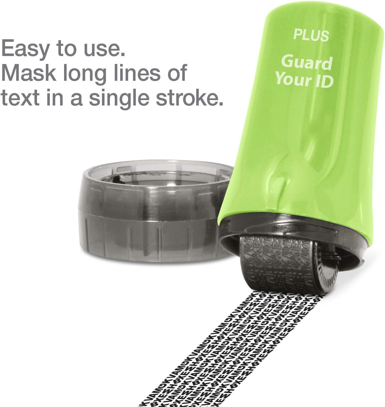 Plus Identity Theft Protection Roller Stamp, Guard Your ID, Green