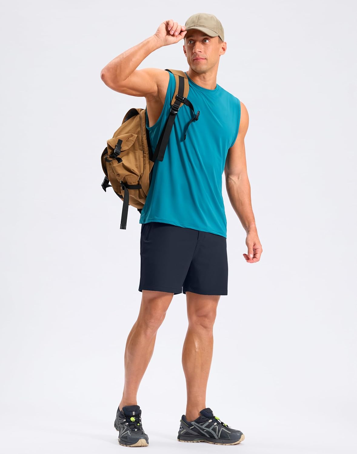 Pudolla Mens Hiking Shorts 5"/7"/9" Lightweight Quick Dry Casual Golf Shorts for Men Work Fishing with 3 Zipper Pockets - Image 7