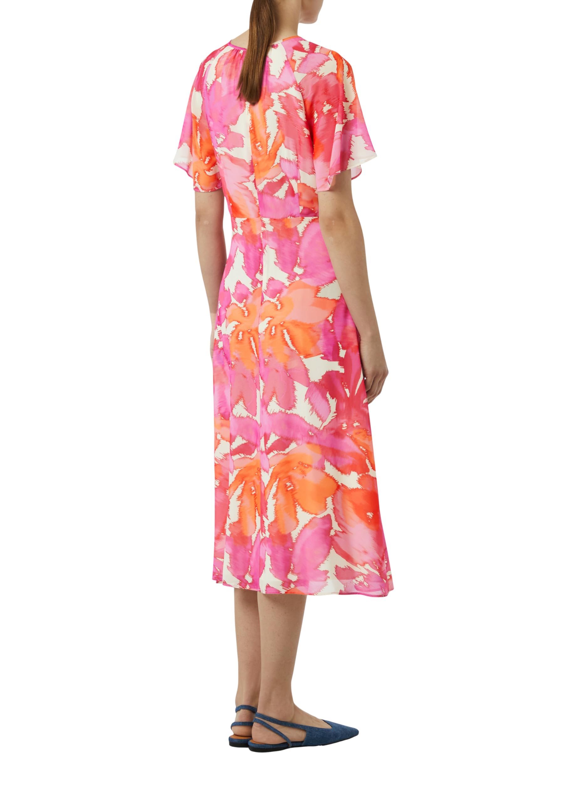 Comma Midi-Kleid mit All-Over-Print