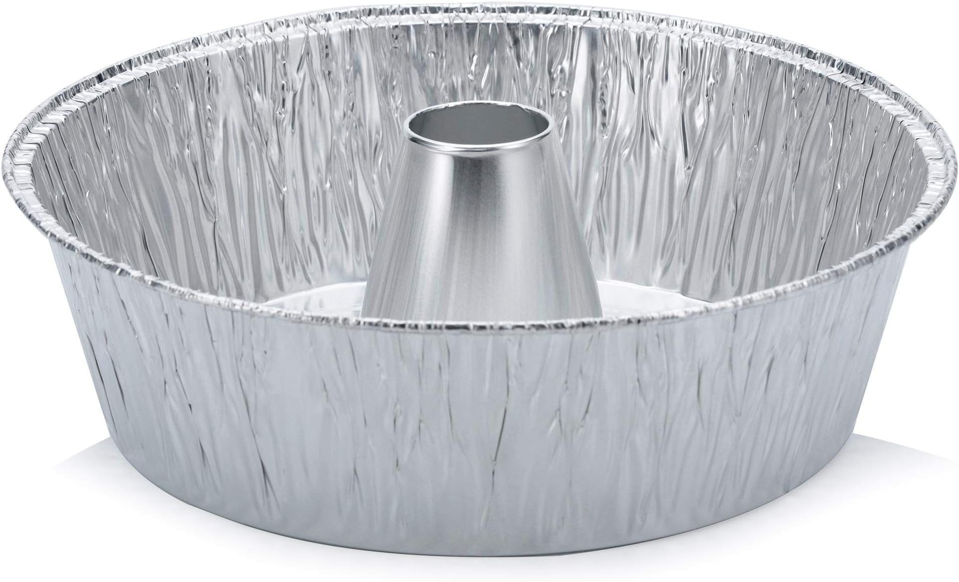 DOBI (10 Pack) Bundt Pans - Disposable Aluminum Foil Angel Food Cake Tins, Round, 10" X 3"
