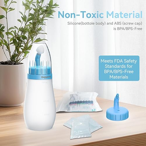 Miniatura 3 de Neti Pot - Kit de enjuague sinusal, olla de malla de silicona de punta suave para botella exprimible sinusal, limpiador de lavado de nariz, enjuague