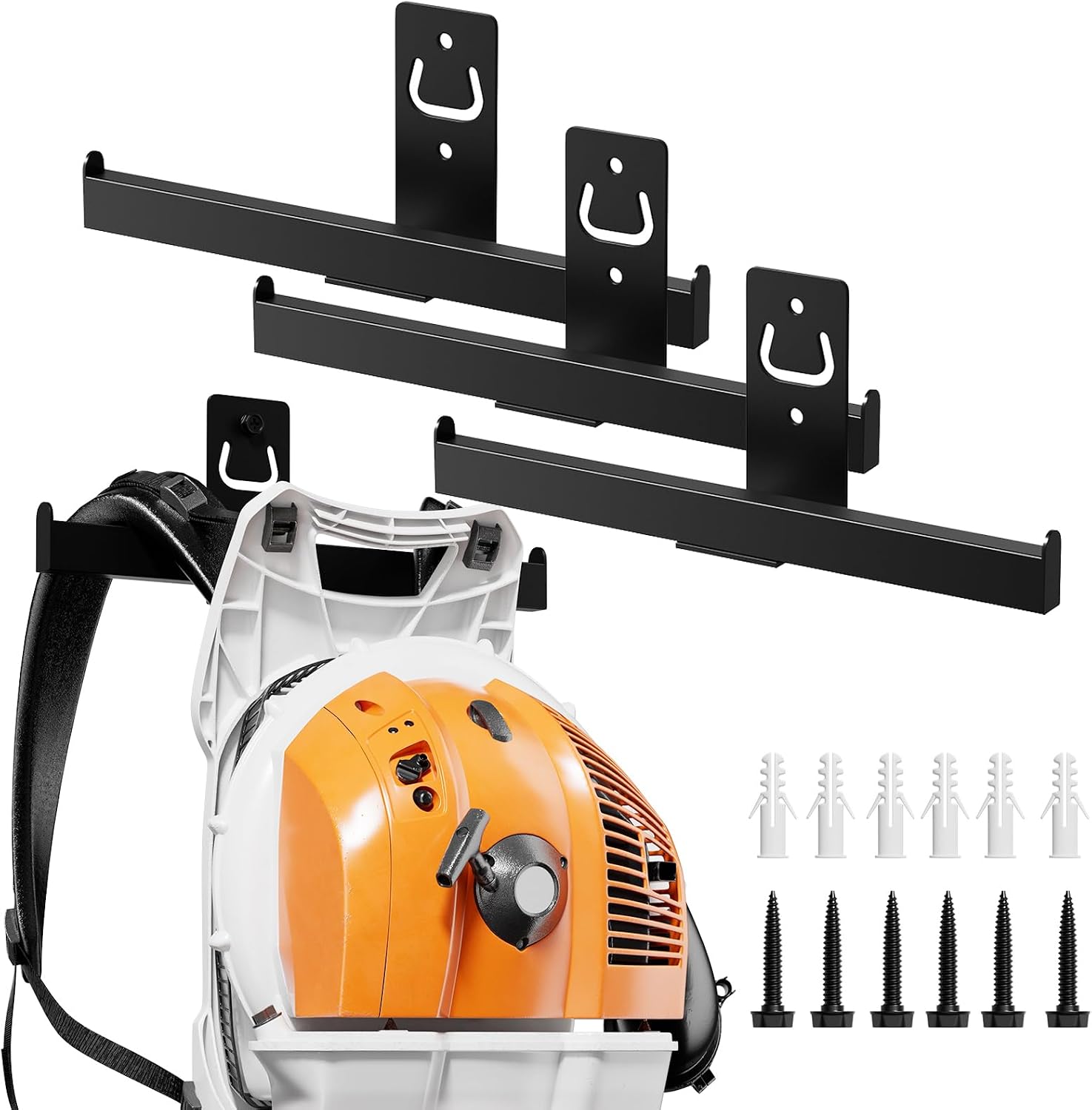 Backpack Leaf Blower Hanger, Heavy Duty Chainsaw Wall Mount, 3 Packs