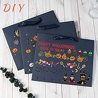 Vista 9 de Dasofine Bolsas de regalo azul marino, 25 bolsas de regalo de 10.6 x 3.1 x 8.7 pulgadas, bolsas de regalo azul marino con asa, bolsas de papel kraft