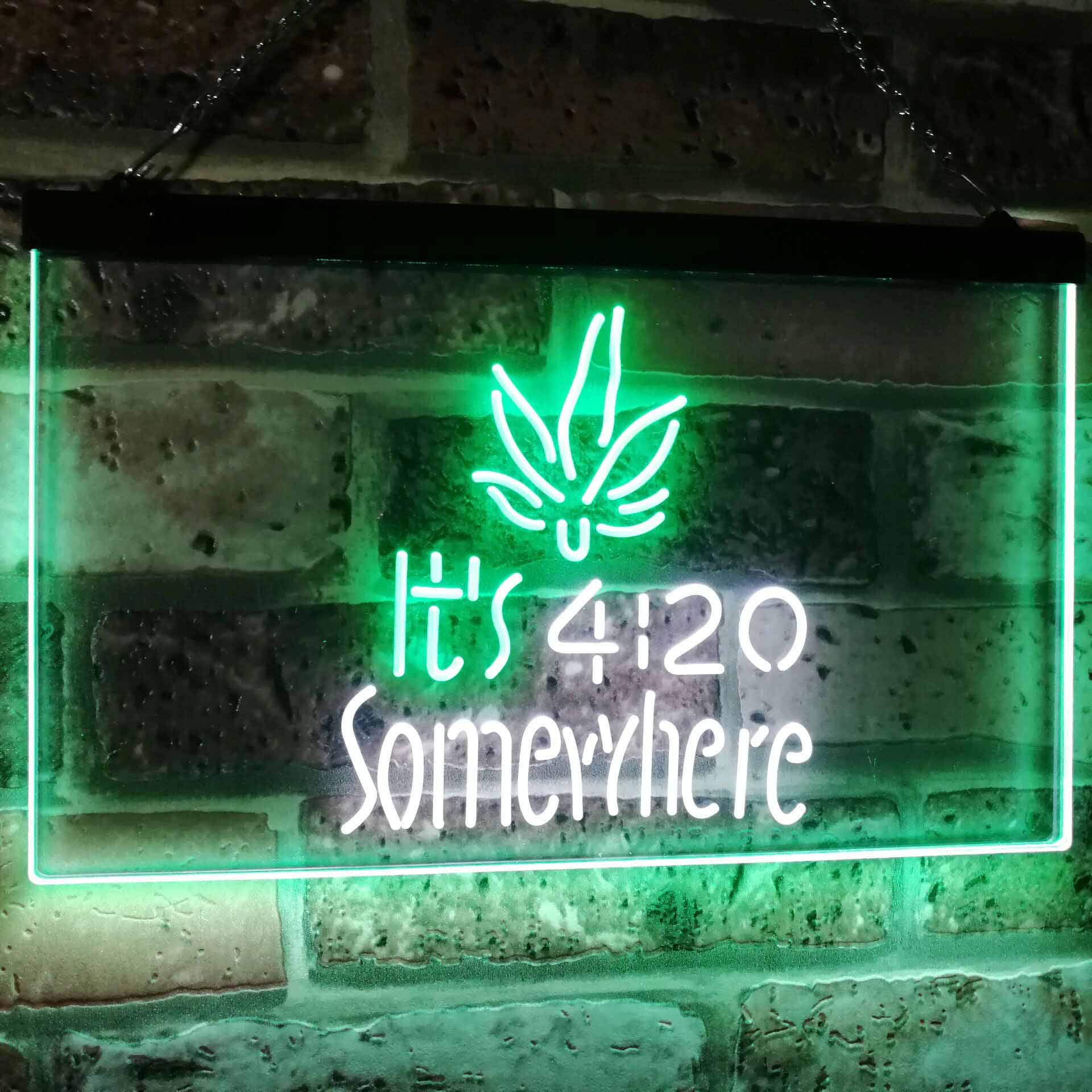ADVPRO Marijuana It's 4:20 Somewhere Weed High Life Dual