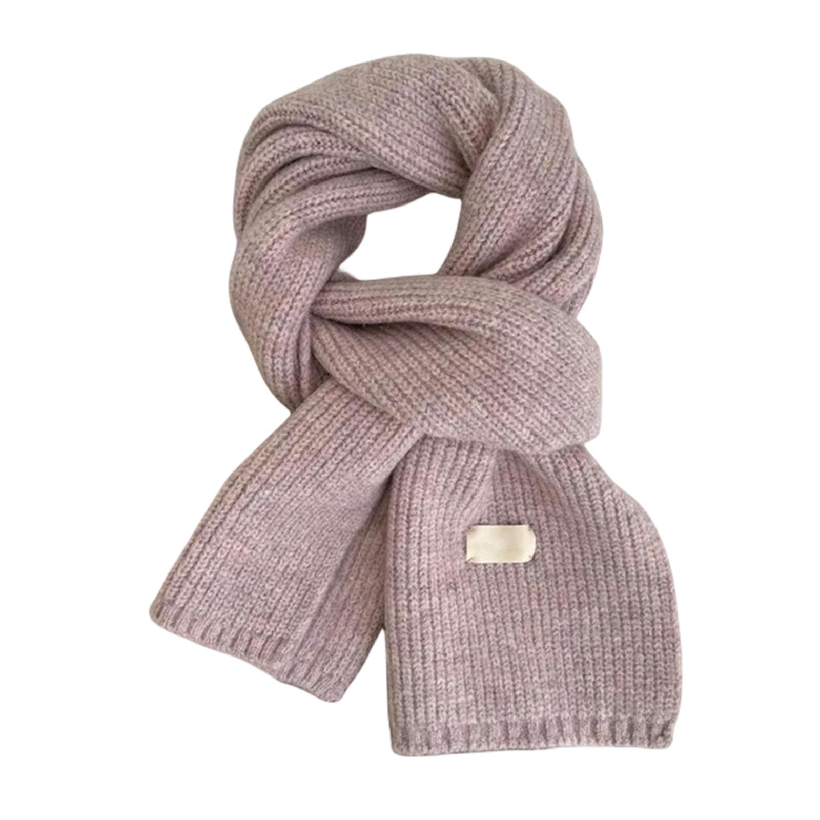 MdybF Schals & Tücher für damen Frauen Schals Lady Winter Verdicken Warme Weiche Schals Wickeln Weibliche Reine Farbe Gestrickte Lange Schal Für Frauen