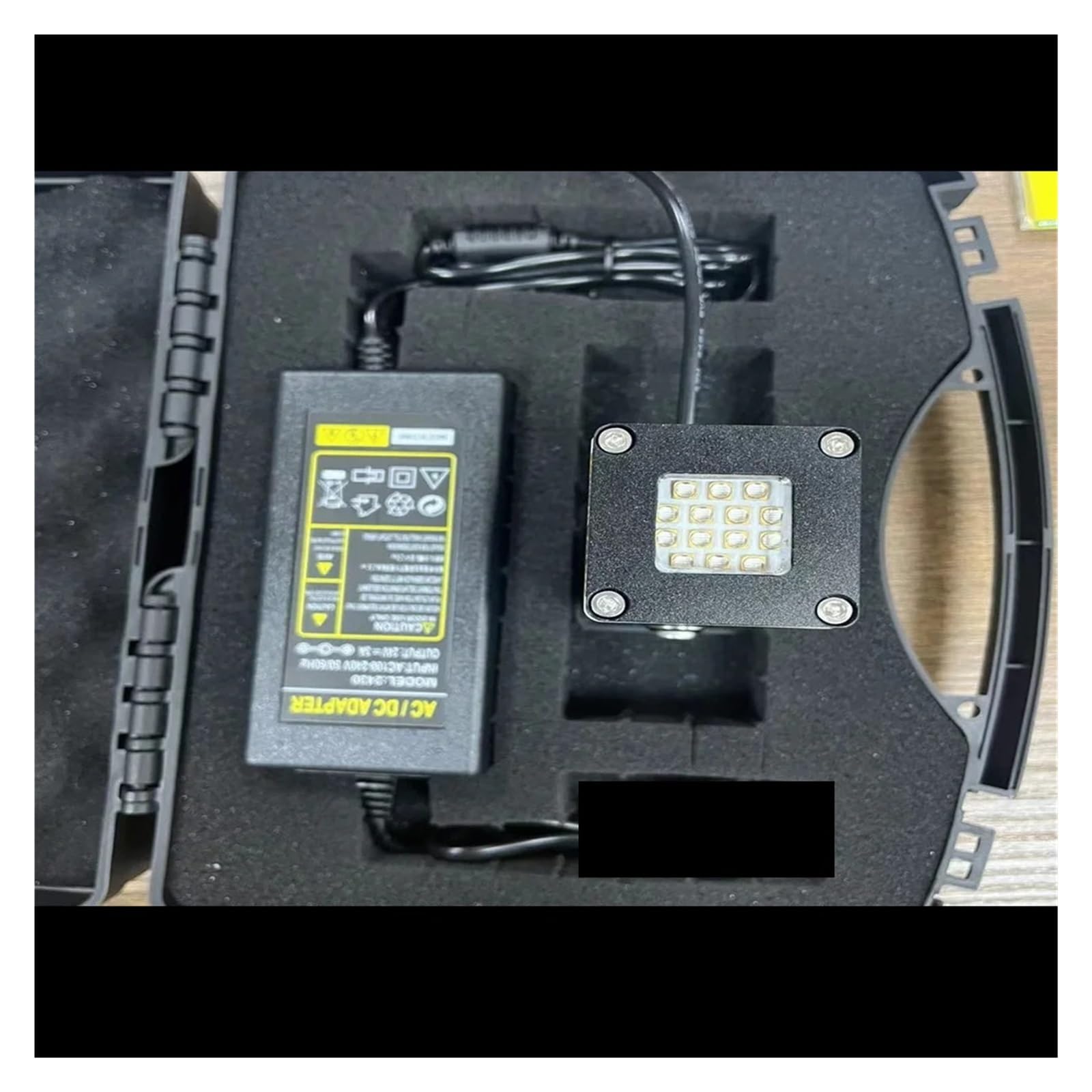 Lámpara de curado LED UV de aceite verde/placa de circuito de resina UV refrigerada por aire portátil de 20x20mm en laboratorio de investigación Curado eficiente de múltiples usos(Black_395nm)