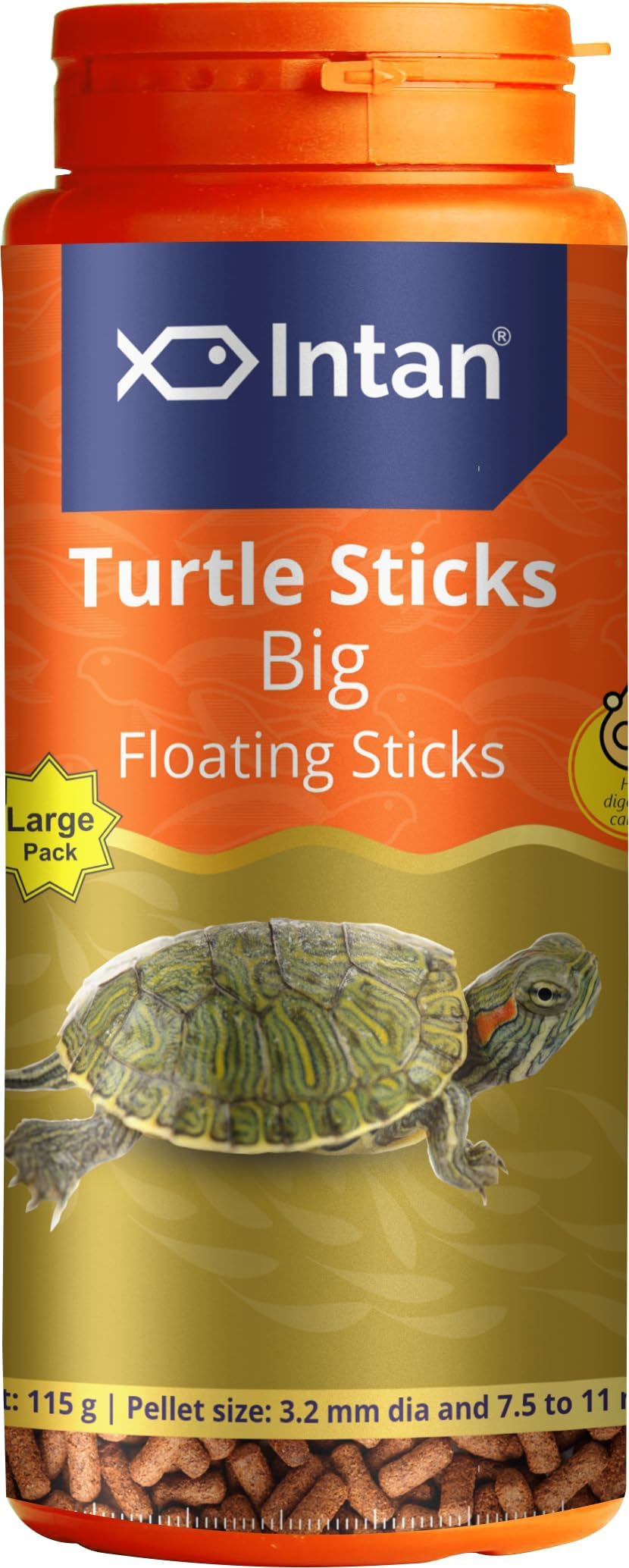 Aquatic Intan Turtle Food for All Life Stages for Growth & Health | Big Floating Sticks Suitable for Turtles | Nutritious Feed for Better Shell Health | Large Pack 115 Gm, 3.2 mm Dia, Pack of one, (B0DDH2T672) Amazon Price History, Amazon Price Tracker