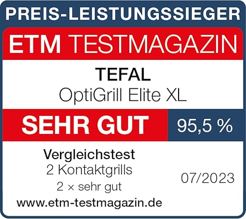 Tefal OptiGrill Elite XL Electric Grill, Auto Cooking Intuitive Guide, 16 Programs, Frozen Food, Marked Meat, Manual Mode, Dishwasher Safe, Recipe Book GC760D12 - 3