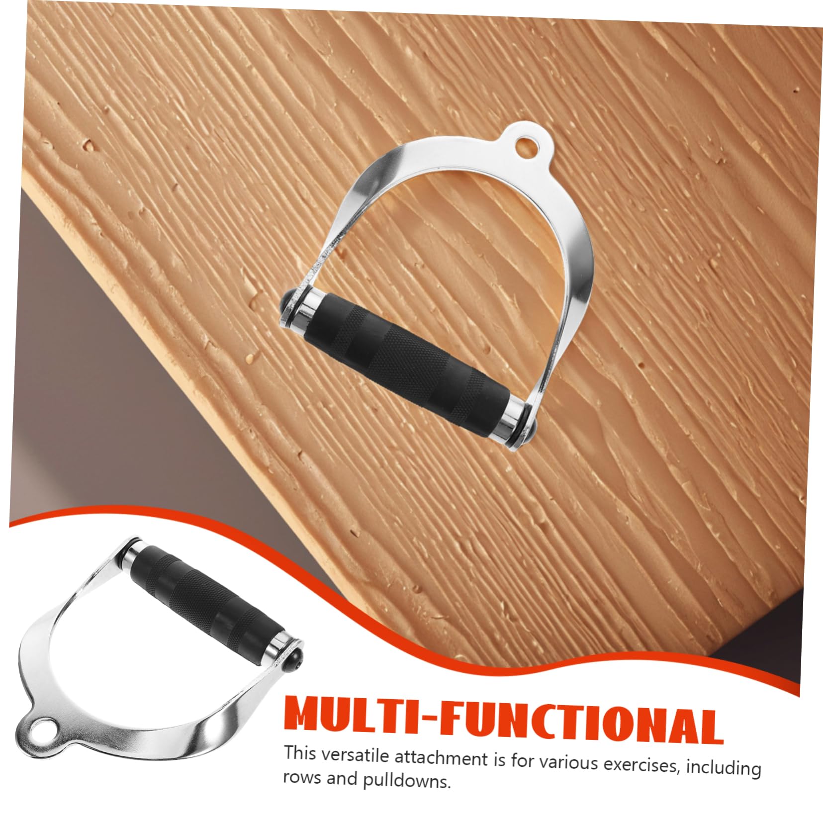 Mango D para Ejercicio de Brazos y Accesorios de Cable para Gimnasio Agarre Ergonómico Antideslizante Compatible con Diversas Máquinas de Fitness para Entrenamiento
