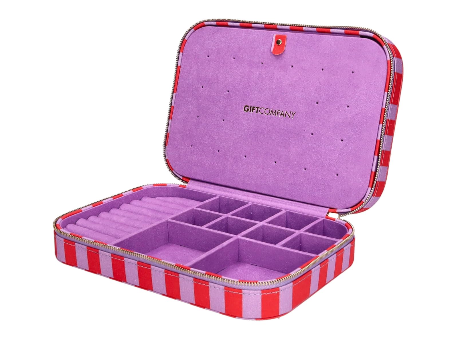 Giftcompany Treasure Schmucketui M gestreift rot/lila 24cm