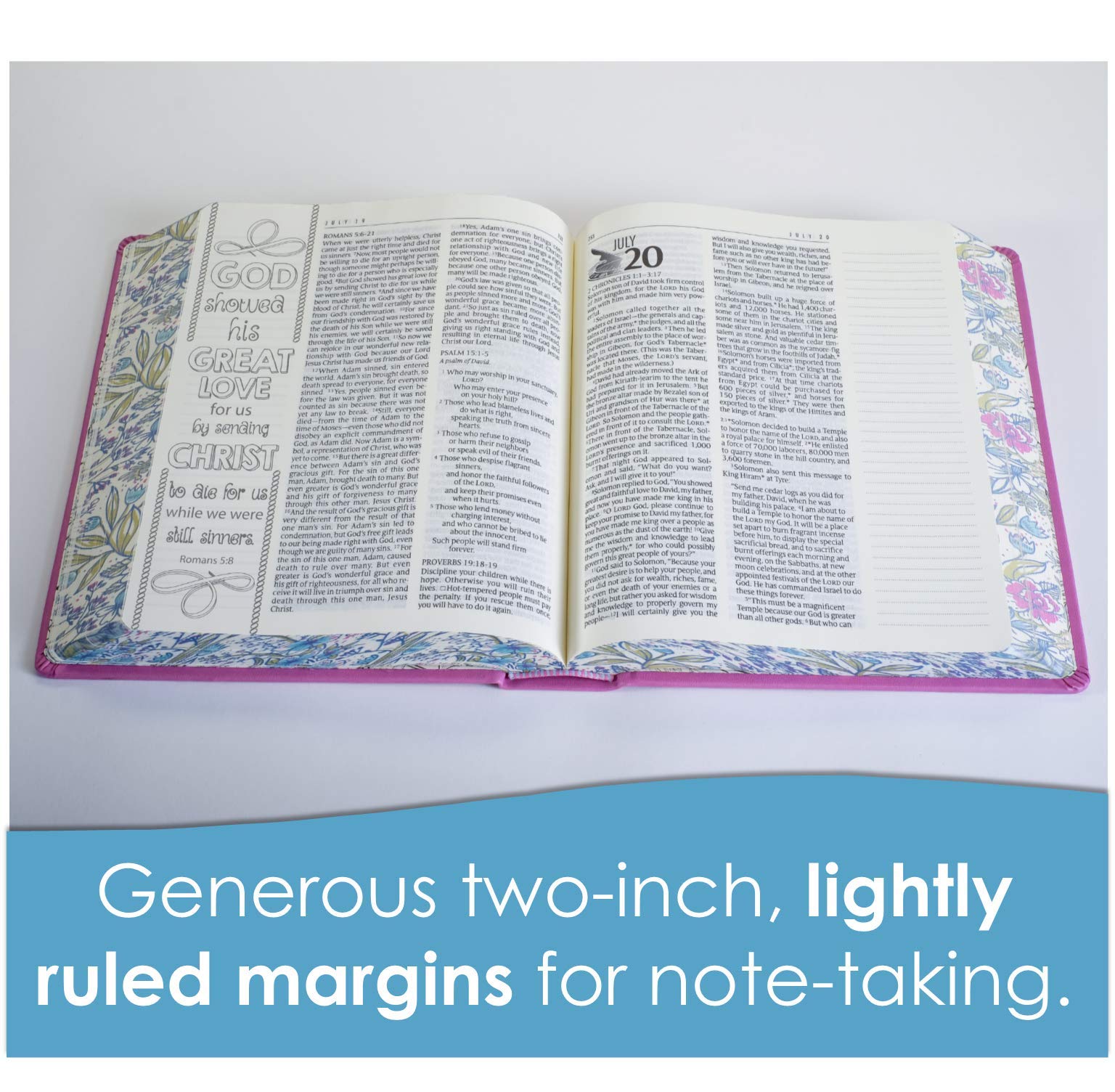 The One Year Bible Expressions NLT, Deluxe (Hardcover, Pink Flowers) - Image 6