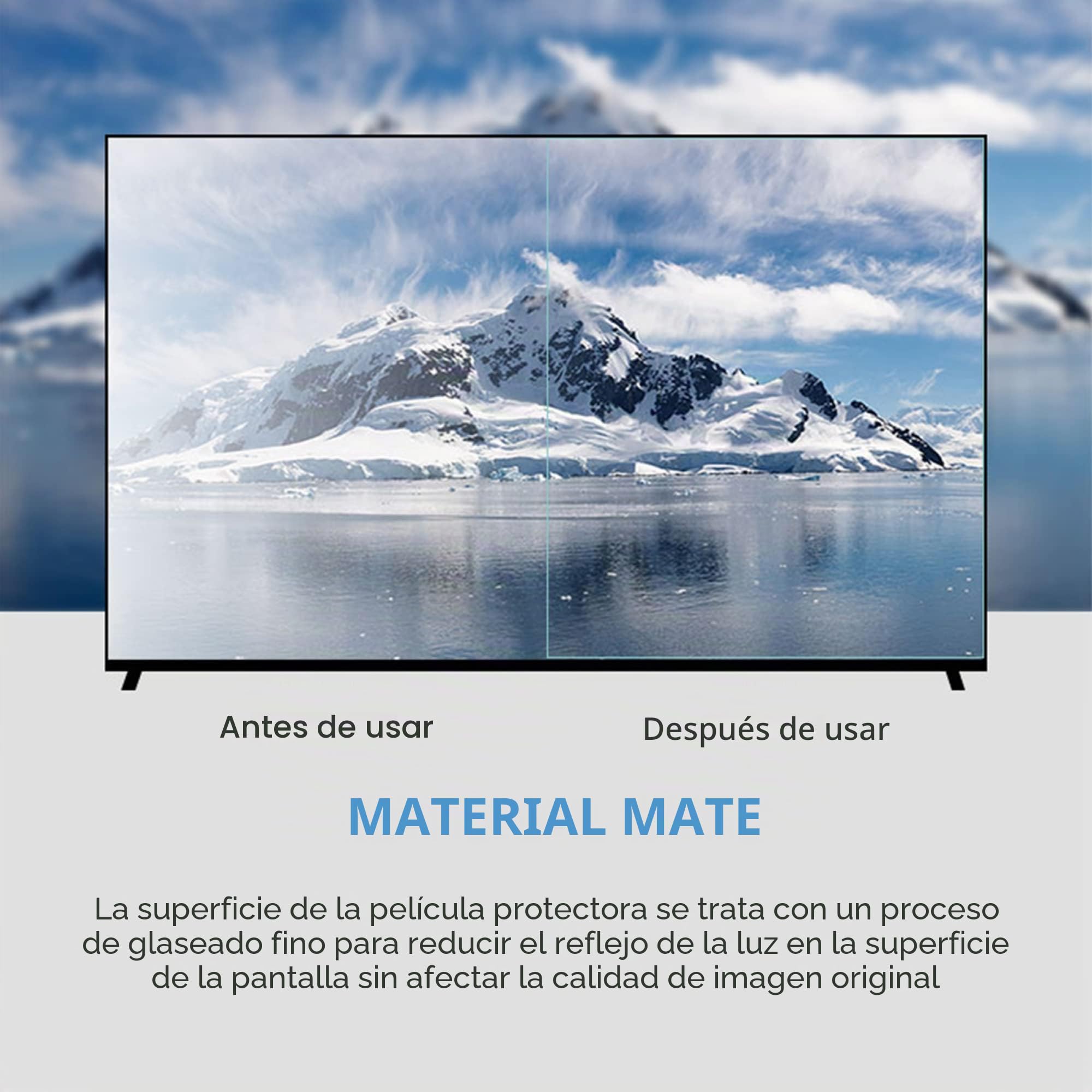 Protector De Pantalla De TV Antirreflejo 43-75 Pulgadas, Película Filtro Mate Anti Luz Azul/Antiarañazos, Alivia La Tensión Ocular, Protege Tus Ojos Para Samsung/Hisense/Sony/Lg Etc / 65in1440x809mm