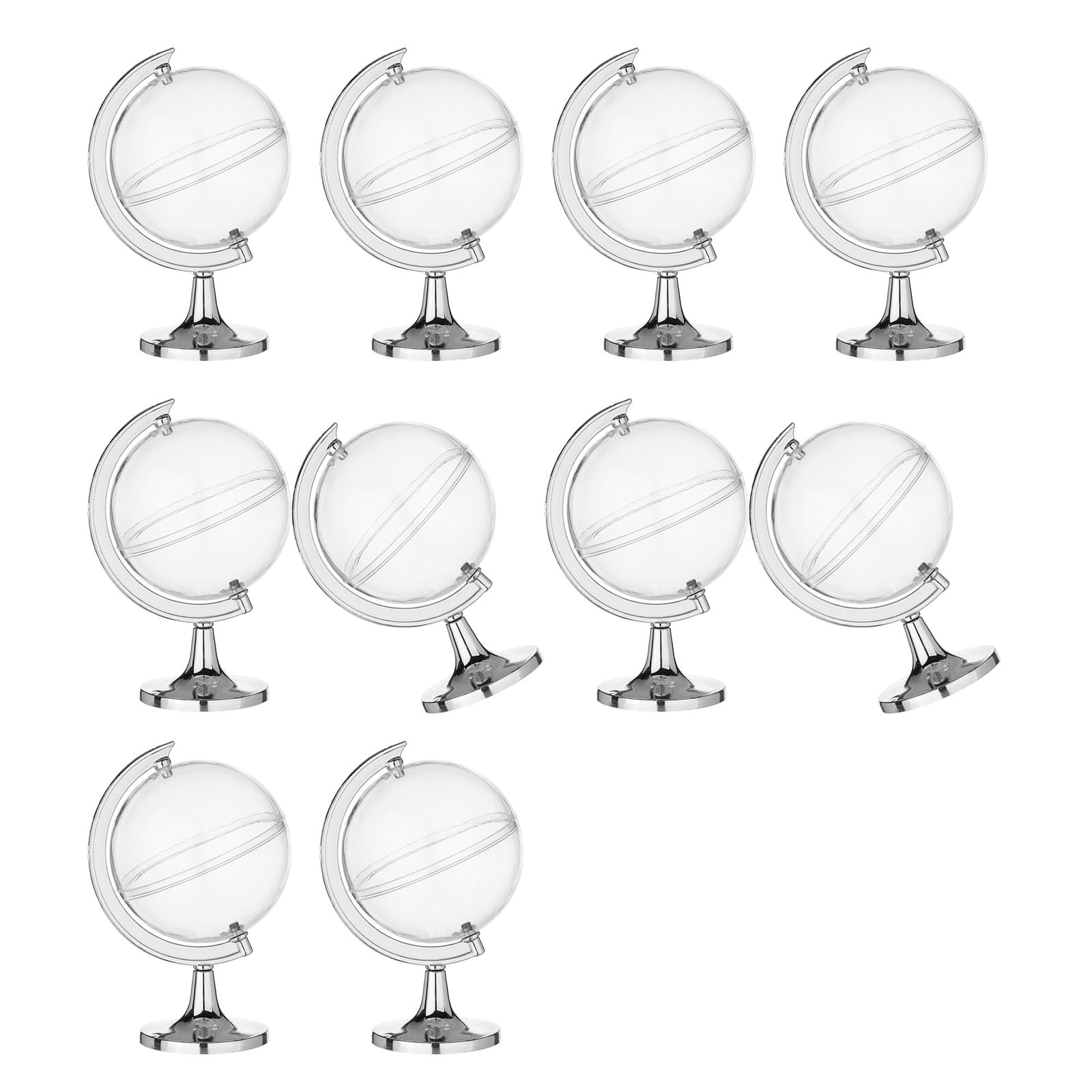 hogtnd Pack of 10 Elegant Globes Candy Cases, Stylish Miniature Holders for Collectibles and Jewellery Presentation, Creative Miniature Jar